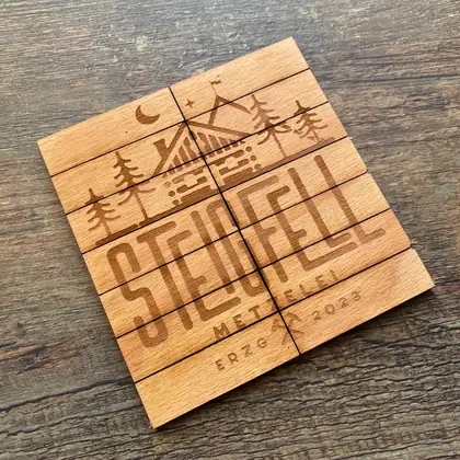 Lasergravur: Holzpuzzle